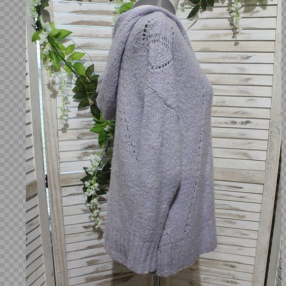 American Eagle Lavender Violet Hooded Sweater (263)🦋 - Picture 3 of 10